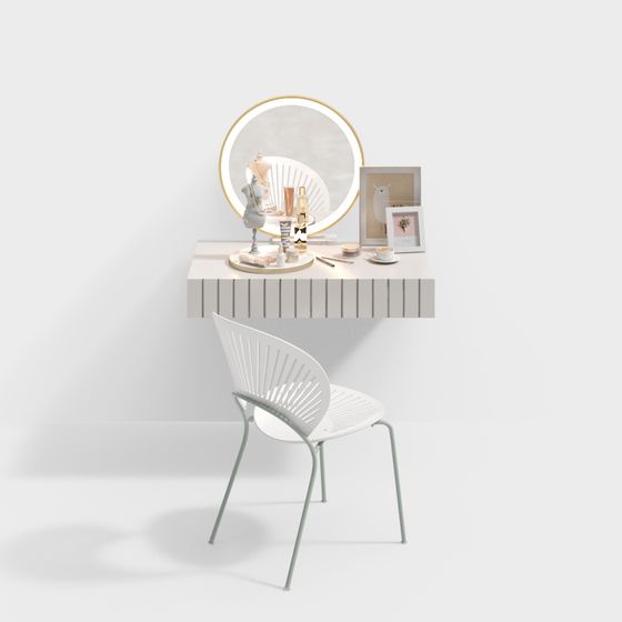 Elegant Minimalist Dressing Table 3D model