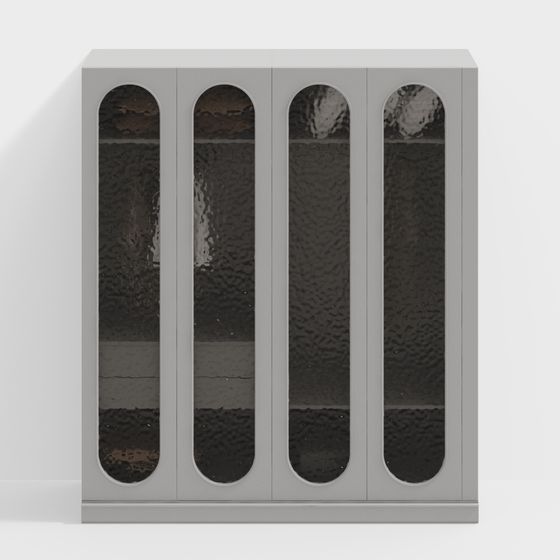 Stylish Glass Display Cabinet 3D model