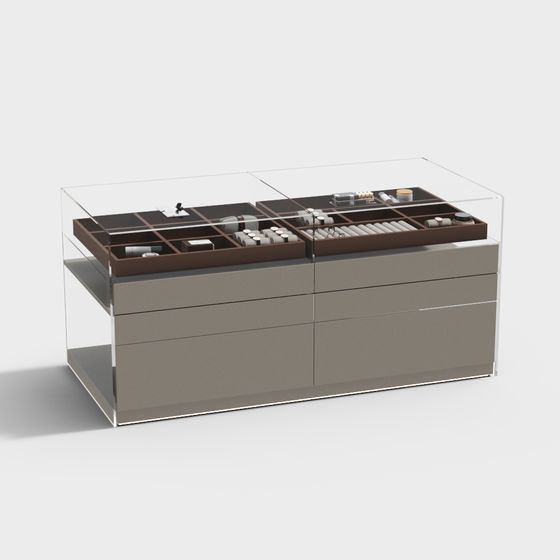 Elegant Jewelry Display Cabinet 3D model