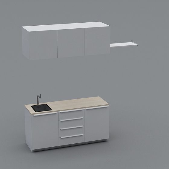 City Kitchen 3D model for Modern Design