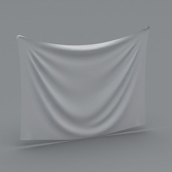 Elegant Suspended Drapery 3D model for Creative Projects