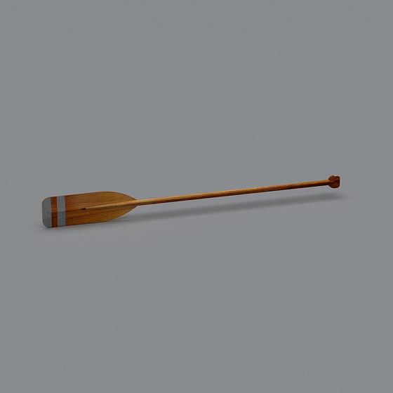 Stylish Low-Poly Wooden Paddle 3D model