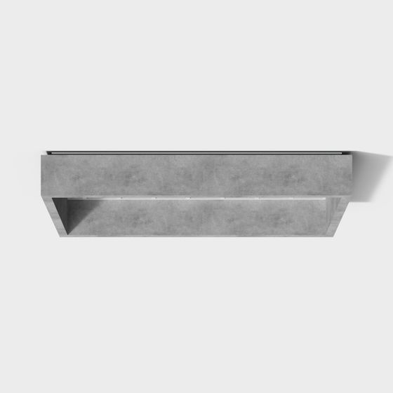 Industrial Concrete Shelving 3D model