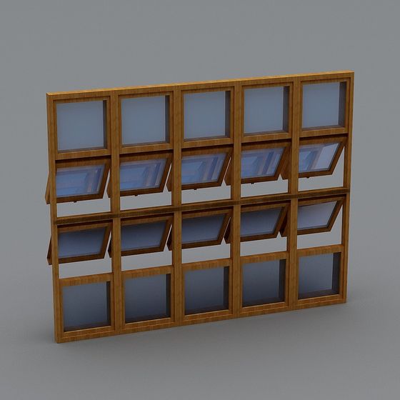 Low Poly Bamboo Display Cabinet 3D model