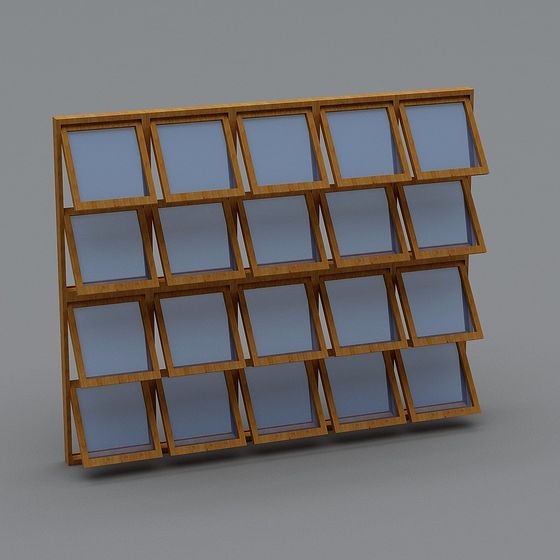 Bamboo Grid Rack 3D model for Modern Design