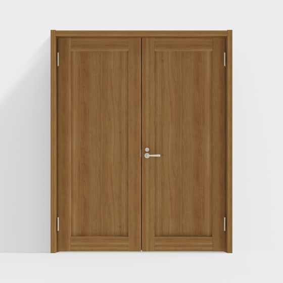 Stylish Double Door 3D model for Contemporary Spaces