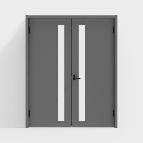 Elegant Double Door 3D model for Modern Interiors