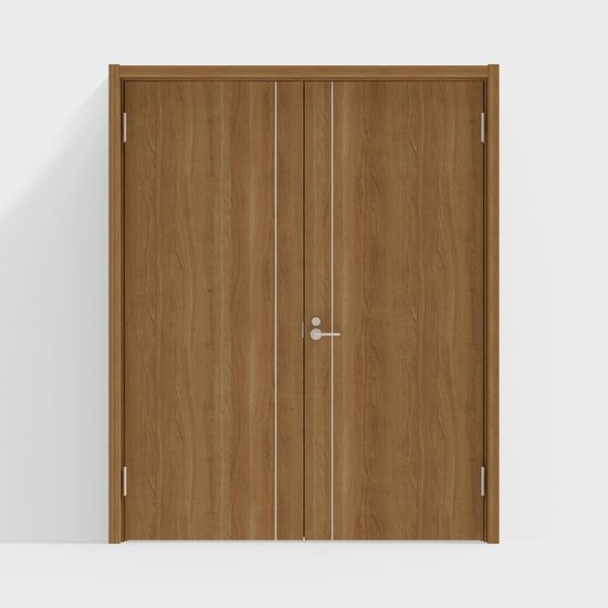Modern Oak Door 3D model