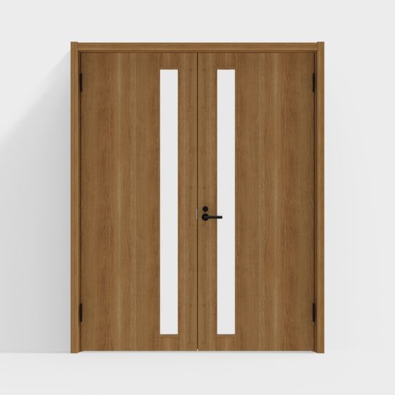Modern Glass Panel Door 3D model