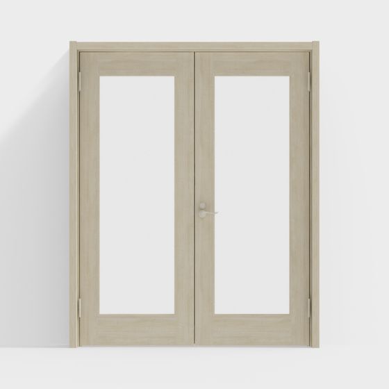 Minimalist Double Door 3D model for Interior Design