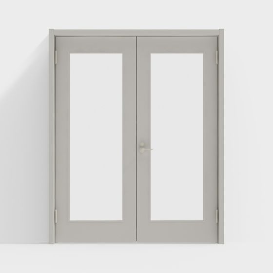 Minimalist Double Door 3D Model for Modern Aesthetics