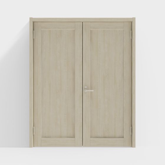 Minimalist Double Door 3D model for Modern Interiors