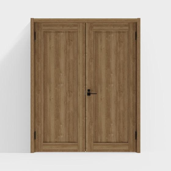 Elegant Double Door 3D model for Contemporary Designs