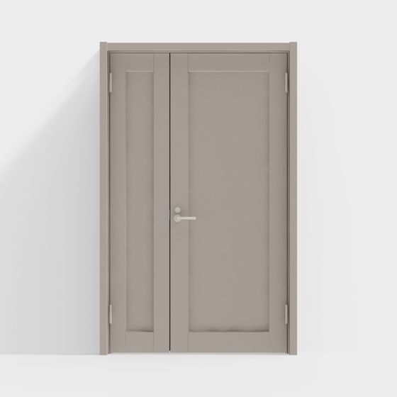 Sleek Low-Polygon 3D Door Model Design