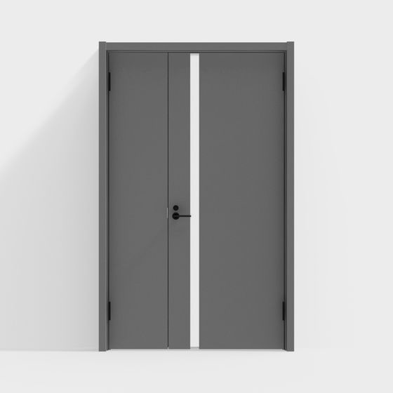 Sleek Double-Door 3D model for Modern Spaces