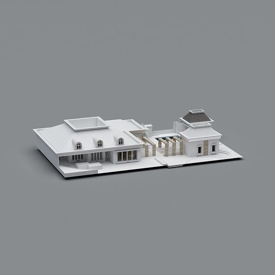 Urban Oasis Low-Polygon Residential 3D model