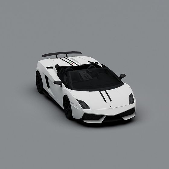 Speed Wing 3D model - Futuristic White Sports Car