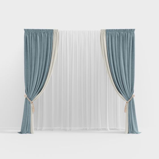 Elegant Curtain 3D model for Modern Spaces
