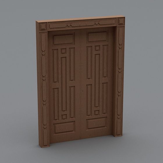 Vintage Wooden Door 3D Model
