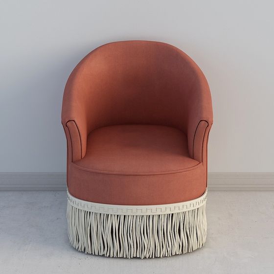 Cozy Corner 3D model - Elegant Low-Poly Chair