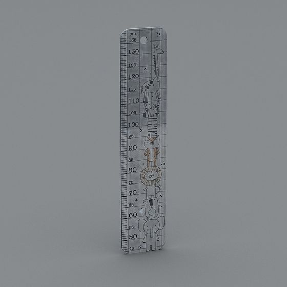 Charming Kids Height Chart 3D Model