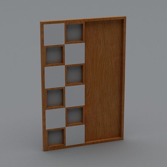 Abstract Geometric Bookshelf 3D model