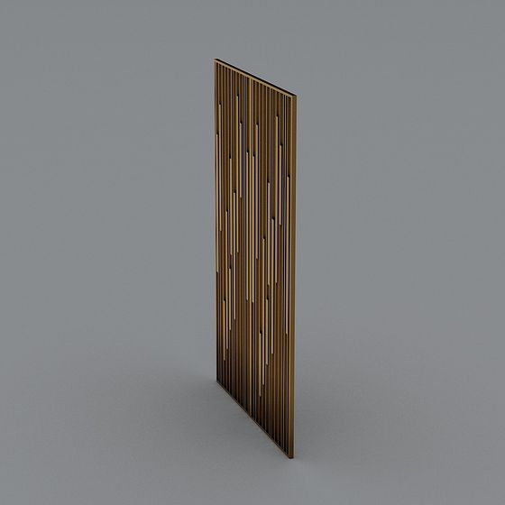 Striped Metal Screen 3D Model Design
