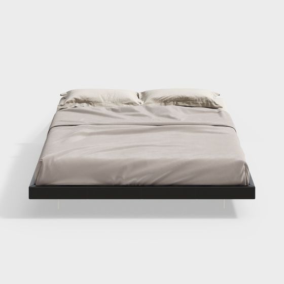 Minimalist 3D Bed Frame Model for Modern Interiors