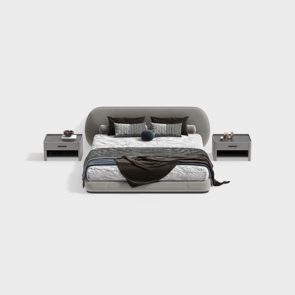 Set letto in tessuto moderno