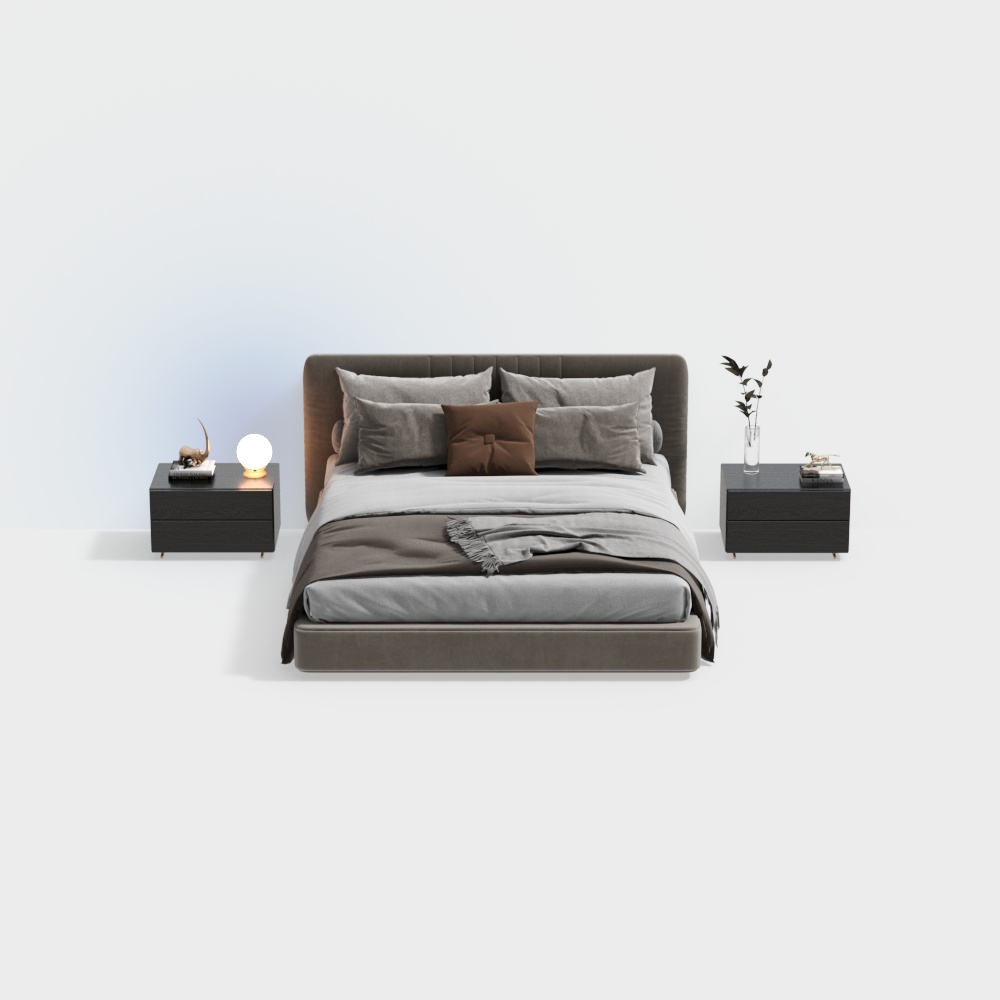 Modern Double Bed Set