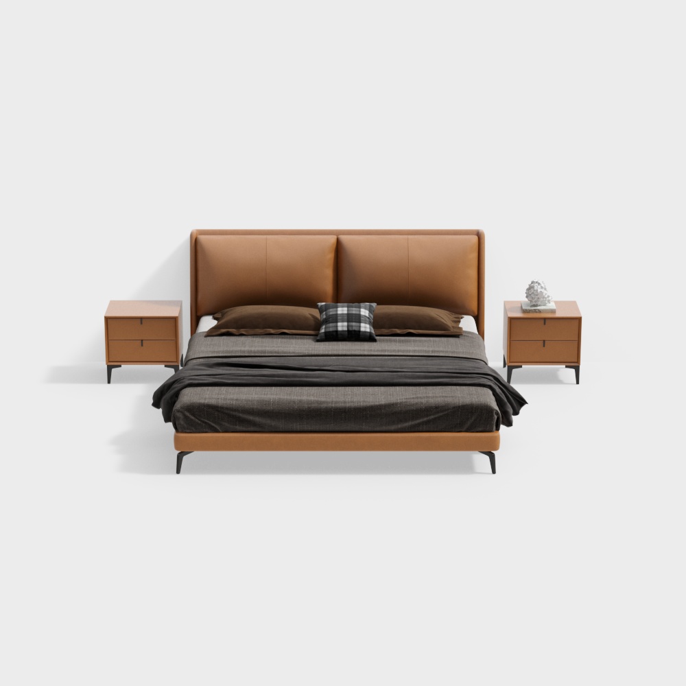 モダンダブルベッドセット