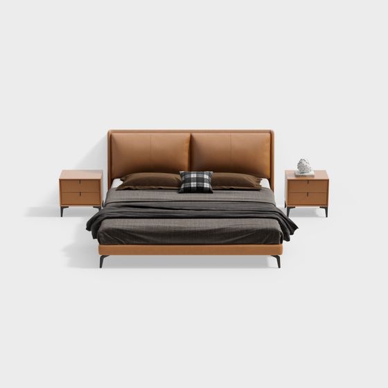 モダンダブルベッドセット