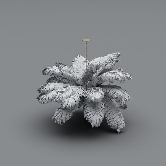 Feather Chandelier 3D model