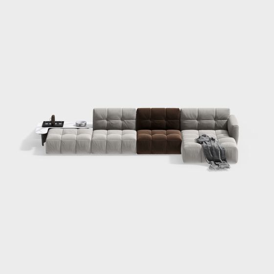 Unique Low-Poly Sofa 3D model for Contemporary Spaces