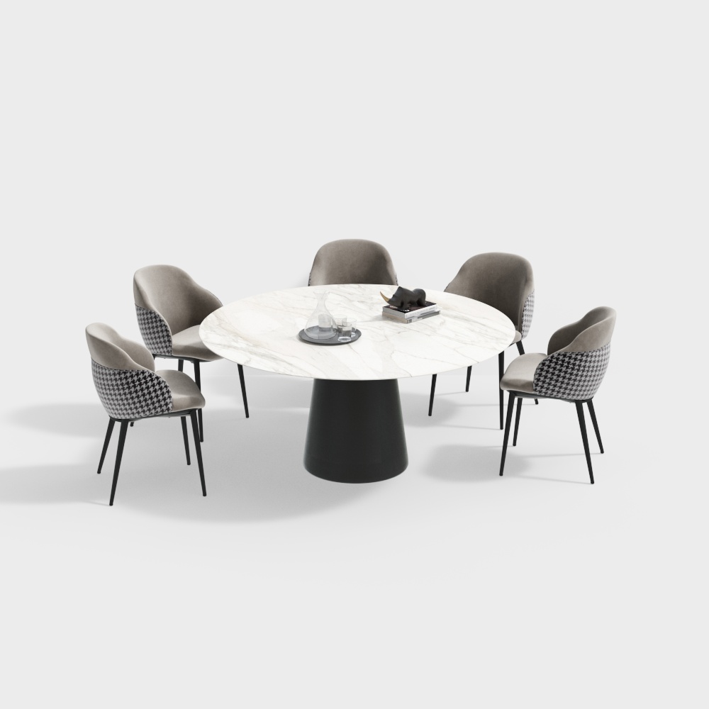 Ensemble table et chaises de salle à manger moderne