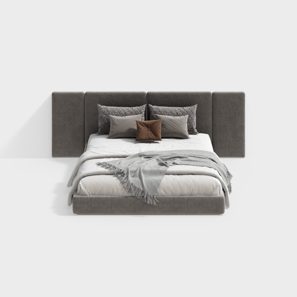 French Fabric Double Bed