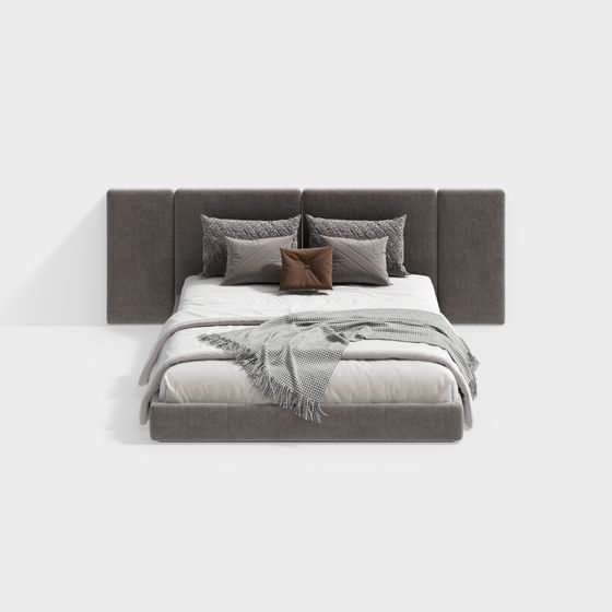 Urban Comfort 3D model Bed for Modern Homes