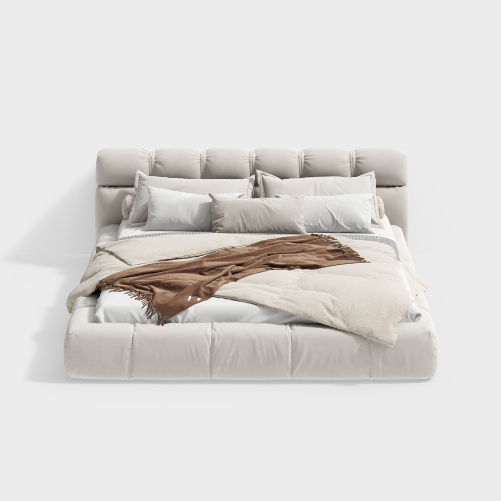 French light luxury double bed