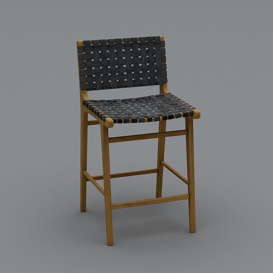 Woven Wood Chair 3D model