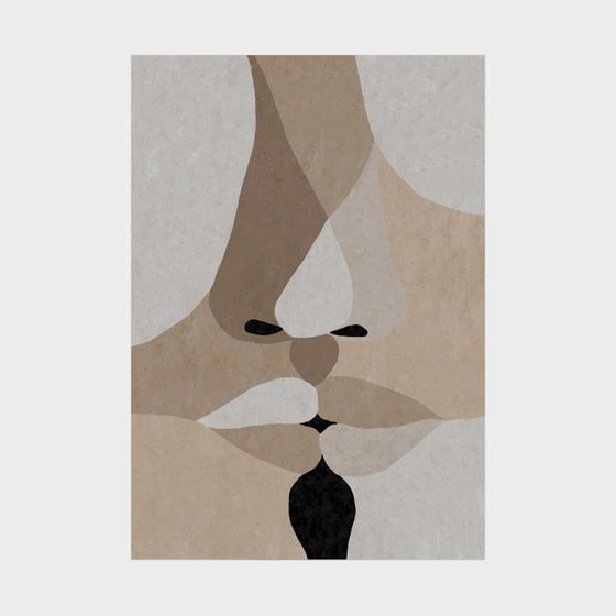 Abstract Human Face 3D model for Creative Projects