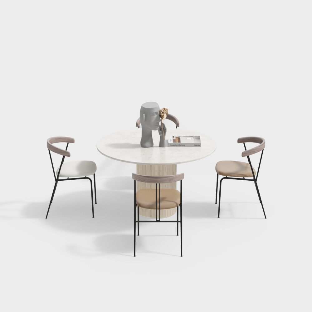 Modern Dining Table and Chair Set