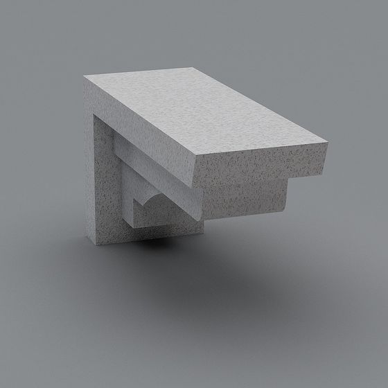 Modern Minimalist Concrete Table 3D model