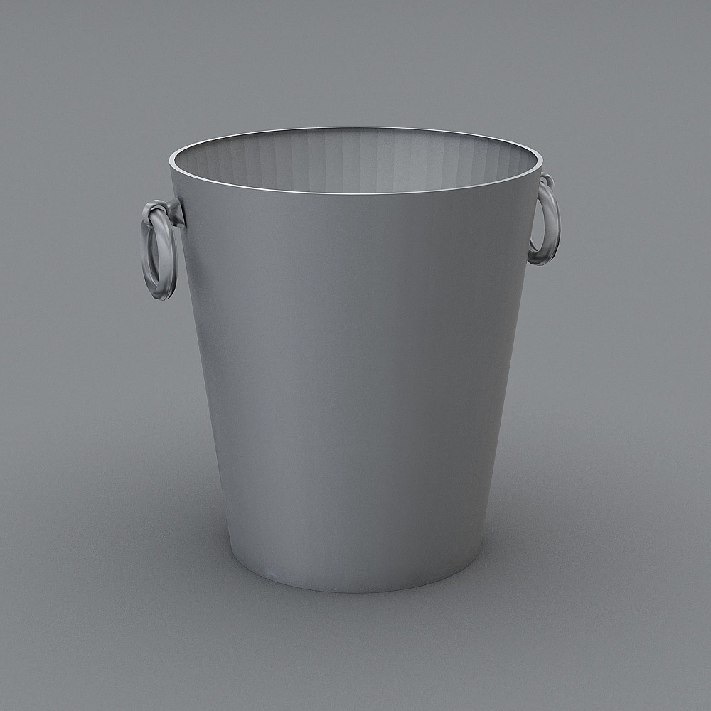 Stylish Metal Bucket 3D model with Realistic Details