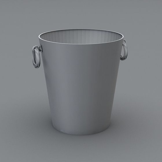 Stylish Metal Bucket 3D model with Realistic Details