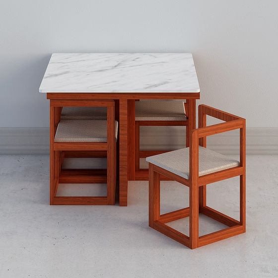 Urban Retreat Table and Chairs 3D model