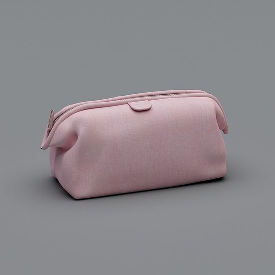Stylish Pink Makeup Bag 3D model