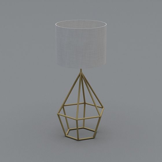 Geometric Table Lamp 3D model for Modern Design