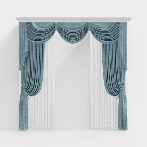Elegant Drapery 3D model for Interior Design