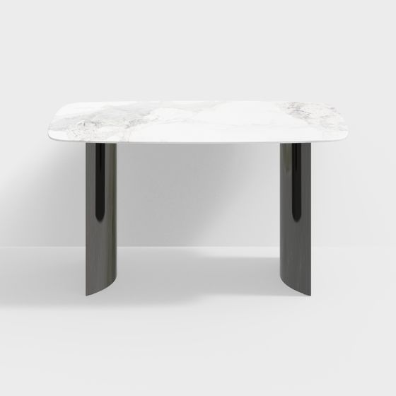 Minimalist Marble Dining Table 3D model