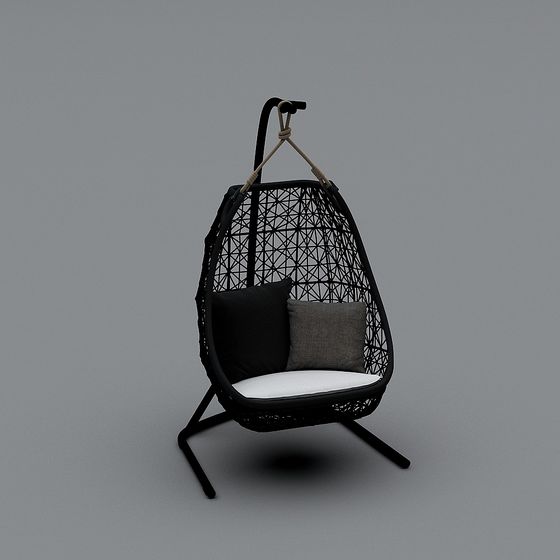 Elegant Hanging Chair 3D model for Modern Spaces